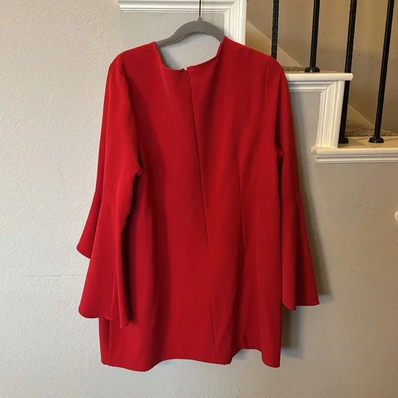 Red ELOQUII shift dress. Sz 18 - Picture 2 of 3